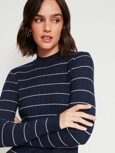 SWEATER MUJER REGATTA CUELLO MOCK MANGA LARGA RAYADO - 3