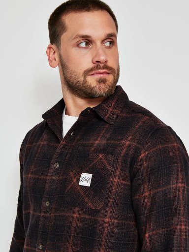 CAMISA HOMBRE HALF ALGODÓN MANGA LARGA FRANELA - 3