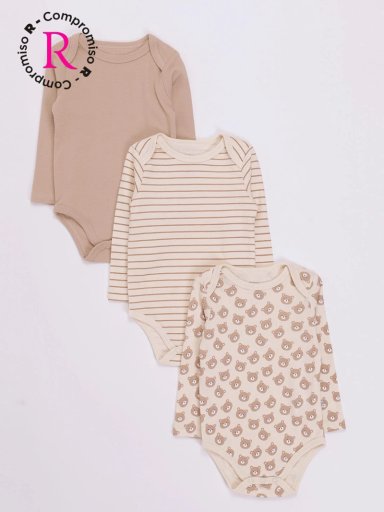 PACK X3 BODY NIÑO BABY HARVEST - 1