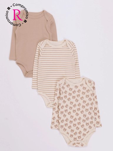 PACK X3 BODY NIÑO BABY HARVEST - 1