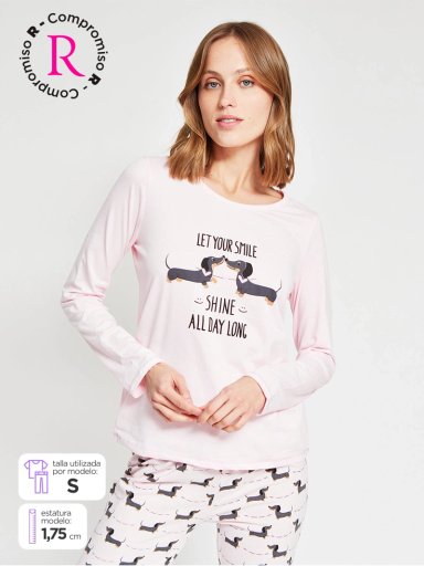 TOP PIJAMA MUJER INDEX MANGA LARGA - 1