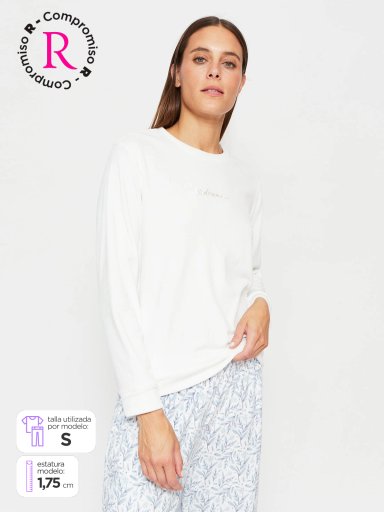 TOP PIJAMA MARQUIS VELVET MANGA LARGA - 1