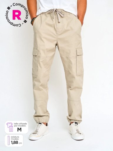 PANTALÓN HOMBRE INDEX ALGODÓN BOLSILLOS CARGO - 1