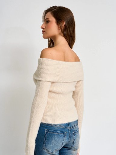 SWEATER MUJER INDEX MANGA LARGA BARDOT - 2