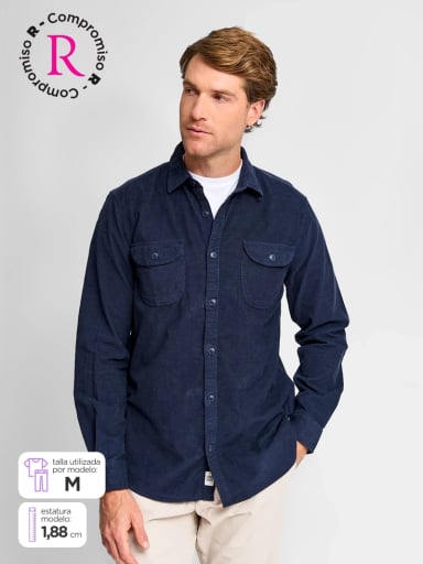 CAMISA HOMBRE REGATTA ALGODÓN MANGA LARGA COTELÉ - 1