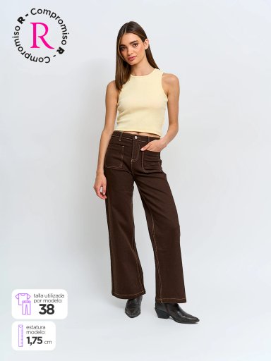JEANS MUJER INDEX ALGODÓN BOLSILLOS DELANTEROS - 1