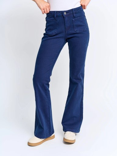 PANTALÓN MUJER INDEX ALGODÓN FLARE - 3