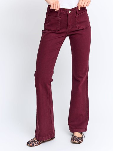 PANTALÓN MUJER INDEX ALGODÓN FLARE - 3