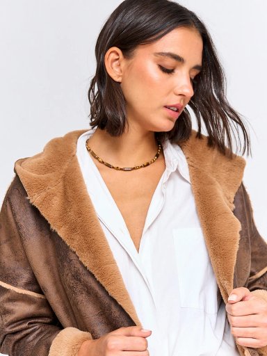 CHAQUETA MUJER TATIENNE CORTA EFECTO PIEL - 3