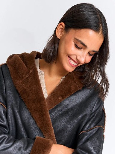 CHAQUETA MUJER TATIENNE CORTA EFECTO PIEL - 3