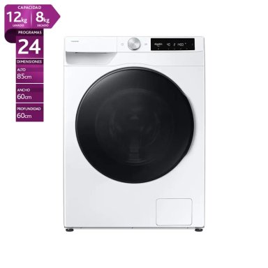LAVADORA SECADORA SAMSUNG WD12FG6B34BEZS 12KG 8KG BLANCO - 1