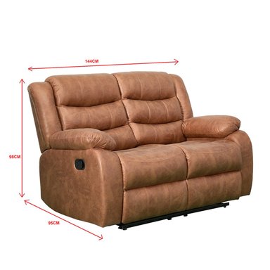 SOFÁ RECLINABLE RIPLEY HOME NEW BELFAST 2 CUERPOS CAFÉ - 6