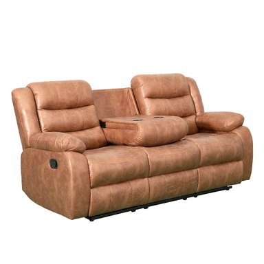 SOFÁ RECLINABLE RIPLEY HOME NEW BELFAST 3 CUERPOS CAFÉ - 1
