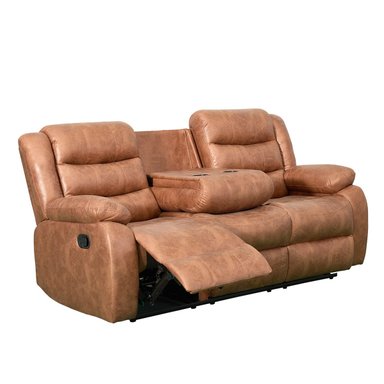 SOFÁ RECLINABLE RIPLEY HOME NEW BELFAST 3 CUERPOS CAFÉ - 2