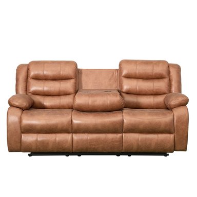 SOFÁ RECLINABLE RIPLEY HOME NEW BELFAST 3 CUERPOS CAFÉ - 3