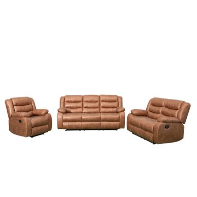 SOFÁ RECLINABLE RIPLEY HOME NEW BELFAST 3 CUERPOS CAFÉ - 7
