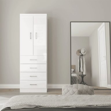 CLOSET EXIT 2 PUERTAS 4 CAJONES BLANCO - 4