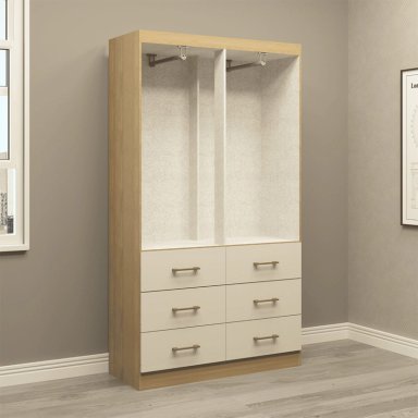 CLOSET EXIT 4 PUERTAS 6 CAJONES CAFÉ/BEIGE - 4