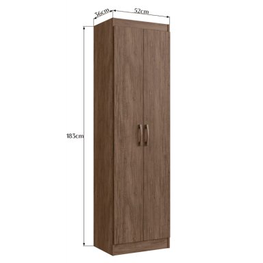 CLOSET EXIT MULTIUSO 2 PUERTAS 4 REPISAS CAFÉ - 2