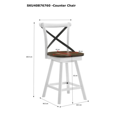 JUEGO DE COMEDOR RIPLEY HOME STOOL CRUZ 4 SILLAS CAFÉ - 10