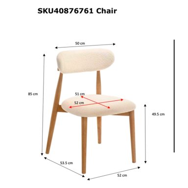 JUEGO DE COMEDOR MAISON LINETT JULIETTE 6 SILLAS BEIGE - 12