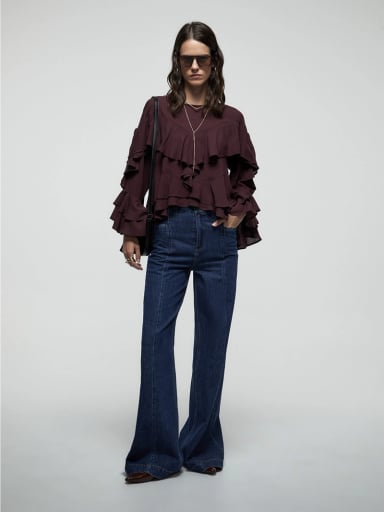 BLUSA MUJER SFERA ALGODÓN MANGA LARGA - 3