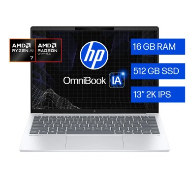 NOTEBOOK HP OMNIBOOK 7 AERO 13-BG1071LA AMD RYZEN AI 7 16GB RAM 512GB SSD 13.3” - 1