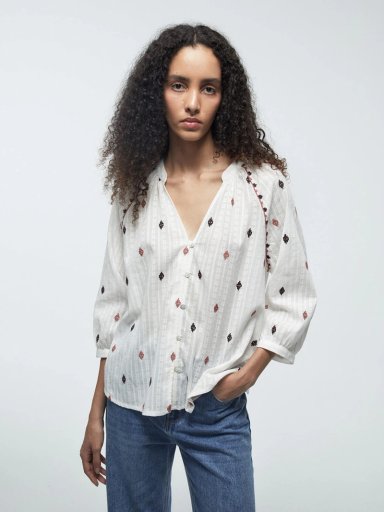 BLUSA MUJER SFERA ALGODÓN MANGA LARGA - 2