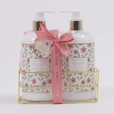 SET DE BAÑO BODY SECRET DUO FRESH ROSE JABÓN 500ML+CREMA 500ML - 1