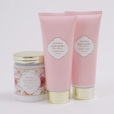 SET DE BAÑO BODY SECRET WILD CREMA 150ML+LOCIÓN CUERPO 200ML+ JABÓN 150ML - 1