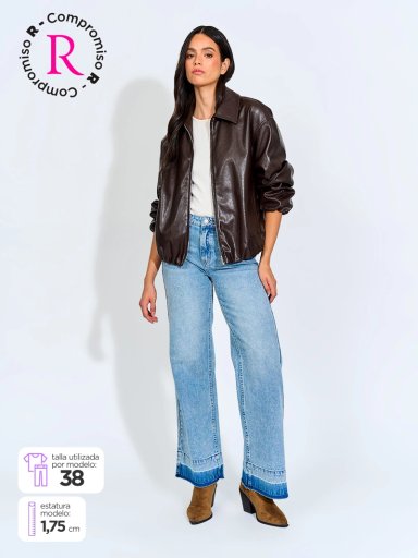 JEANS MUJER BARBADOS ALGODÓN TACHAS - 1