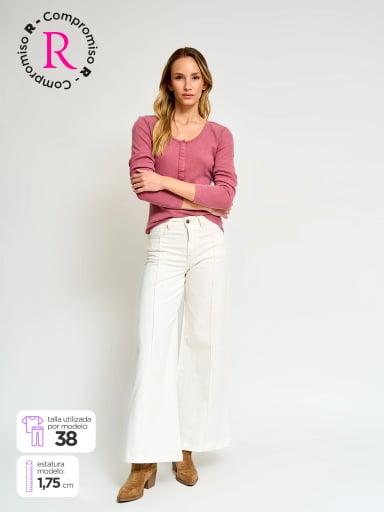 JEANS MUJER BARBADOS ALGODÓN WIDE LEG - 1