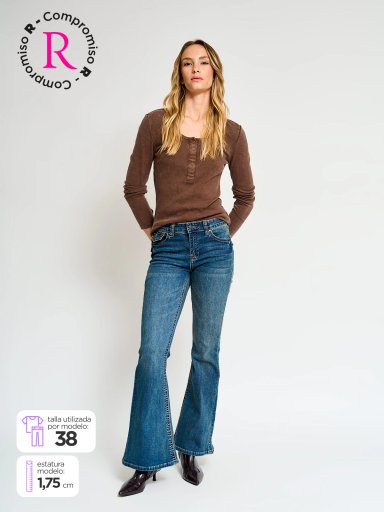 JEANS MUJER BARBADOS ALGODÓN WIDE LEG - 1