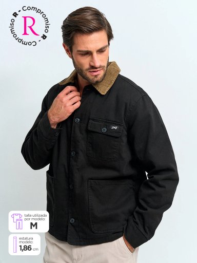 CHAQUETA HOMBRE HALF ALGODÓN SHERPA - 1
