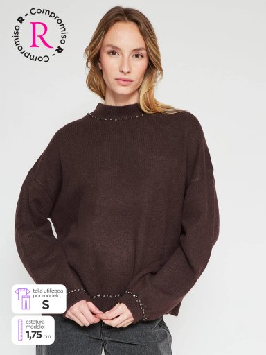 SWEATER MUJER BARBADOS LANA BRILLOS - 1