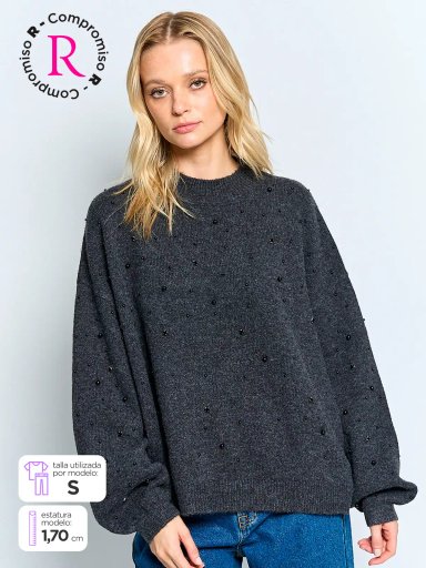 SWEATER MUJER BARBADOS LANA BRILLOS - 1