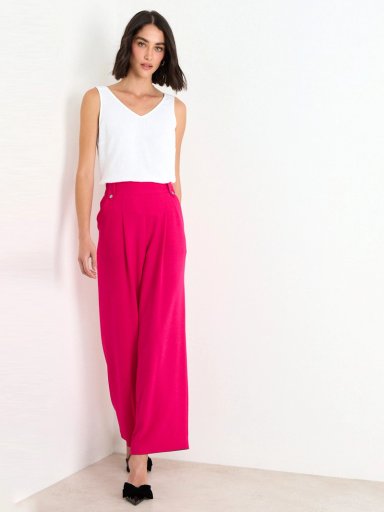 PANTALÓN MUJER ASH LISO PALAZZO - 1