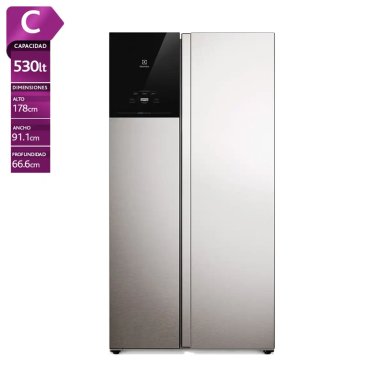 REFRIGERADOR SIDE BY SIDE ELECTROLUX ES50S 530 L NO FROST PLATA - 1