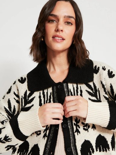 CARDIGAN MUJER TATIENNE ALGODÓN CUELLO CAMISERO - 3