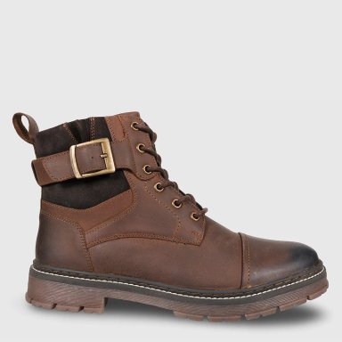 BOTÍN MUJER BARBADOS CUERO CHOCOLATE BARKAS - 1