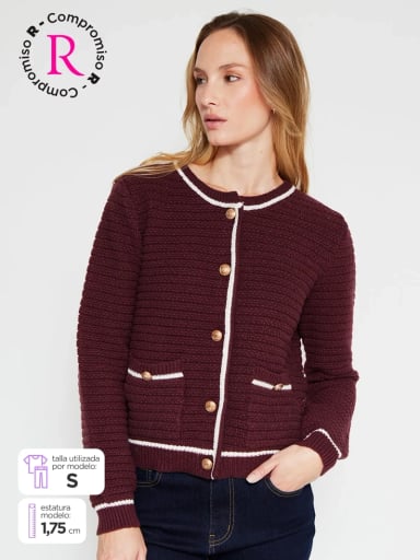 CARDIGAN MUJER REGATTA MANGA LARGA BOTONES - 1