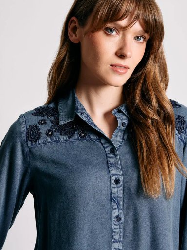 BLUSA MUJER TATIENNE MANGA LARGA MOSTACILLAS - 3