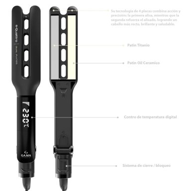 ALISADOR DE PELO GAMA DUAL PLATE S-QUATTRO DIGITAL - 5
