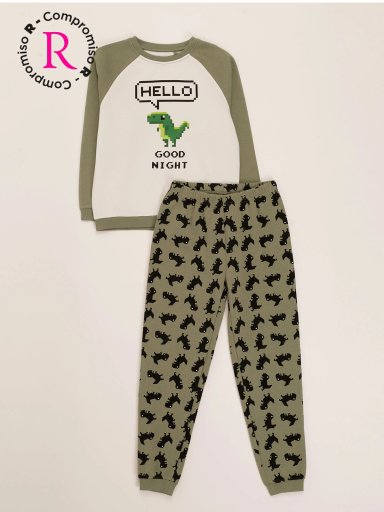 PIJAMA NIÑO HARVEST FRANELA - 1