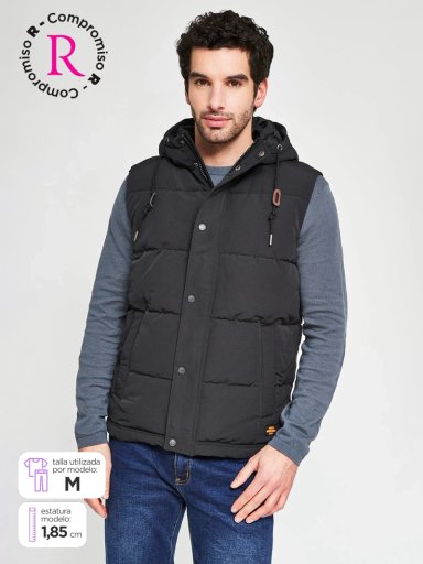 PARKA HOMBRE ROBERT LEWIS SIN MANGAS GORRO - 1