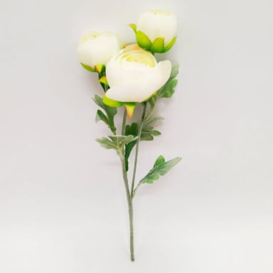 FLOR DECORATIVA RIPLEY HOME 3 PEONIAS GRANEL BLANCO - 1
