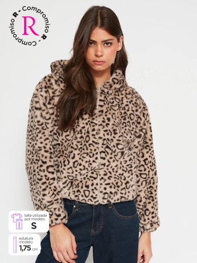 CHAQUETA MUJER INDEX PELUDA CAPUCHA - 1