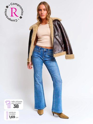 JEANS MUJER INDEX ALGODÓN FLARE - 1