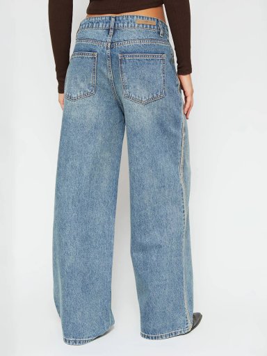 JEANS MUJER INDEX ALGODÓN FLARE CORTE BASTA - 3