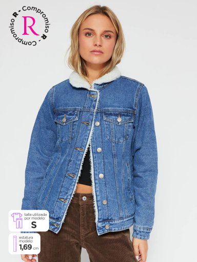 CHAQUETA MUJER INDEX ALGODÓN CORTO DENIM CHIPORRO - 1